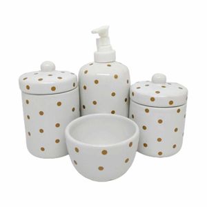 Kit de banheiro de cerâmica 4 peças Susan Empreendimento