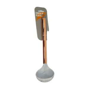 Concha de plástico com cabo de metal rose 33cm Livon