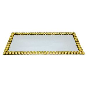 Suporte Espelhado Dourado 11-5X26-5Cm Youbai