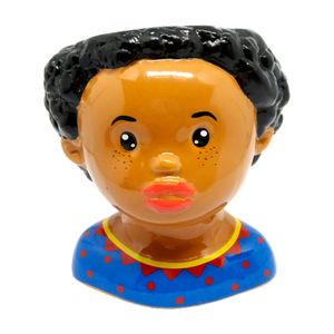 Vaso Cachepot Decorativo 13cm em Porcelana Brascontinental Braswu