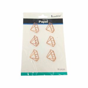 Jogo de clipes para papel modelos sortidos 6 peças Interponte  Interponte