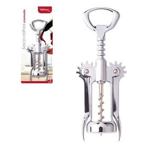 Saca rolhas cromado de metal 6x17cm Wellmix