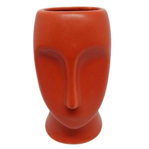 Vaso Rosto Decorativo 10cm em Porcelana Livon