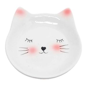 Porta Joias Decorativo Gato 13cm em Porcelana Livon