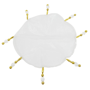 Cobre Jarra de Voal C/ Miçanga Dourado de ABS 20cm Mimos MIMO IMPORTAÇÃO