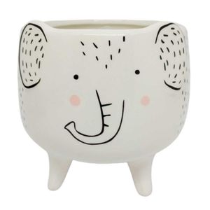 Vaso elefante de cerâmica 10x11cm Sanxia