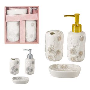 Kit banheiro cerâmica 3peças 18x7cm Wellmix