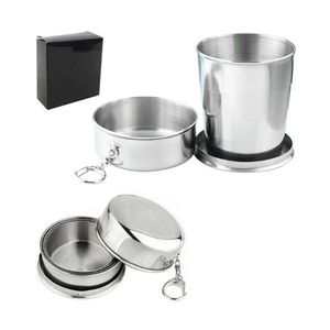 Copo dobrável de inox 250ml Golden Rio