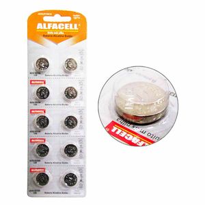 Bateria Alcalina Botão 10 Peças Alfacell