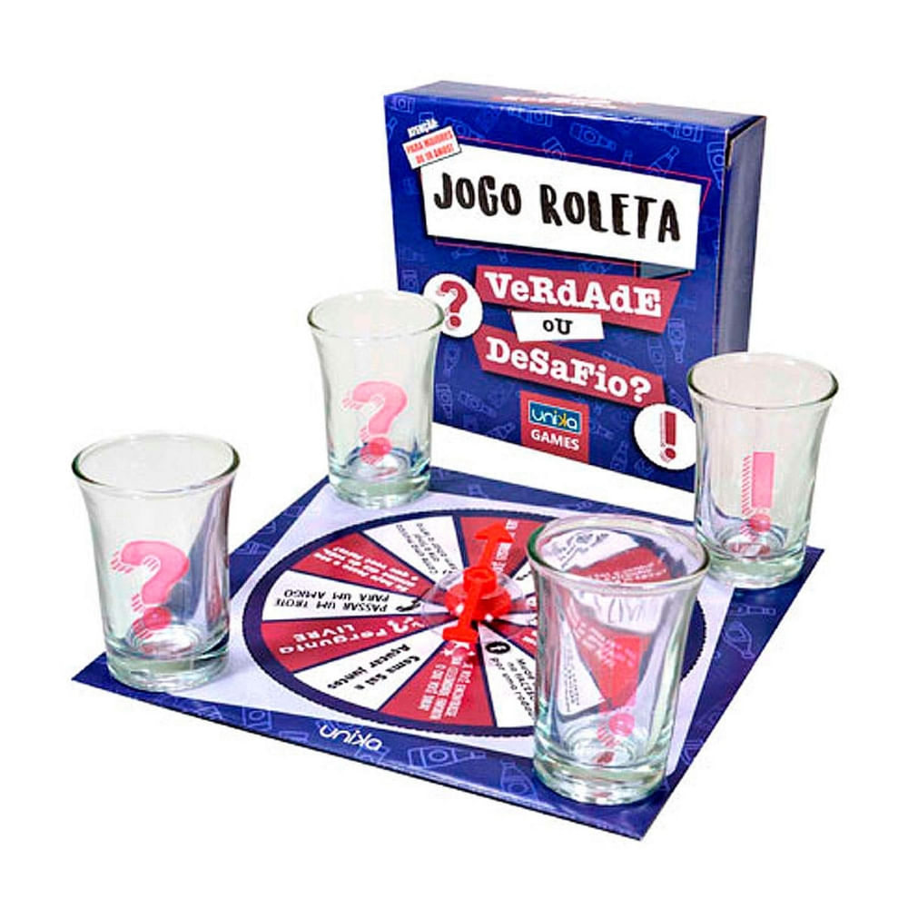 Jogo De Roleta Fetiche Tabuleiro Esquenta C/ 4 Shots - Unika