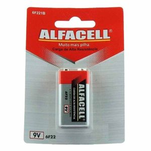 Bateria Carga de Alta Resistência 9V Alfacell Imporiente