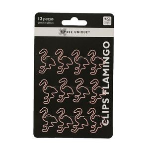 Clips de papel flamingo 12 peças 3cm Bee Unique