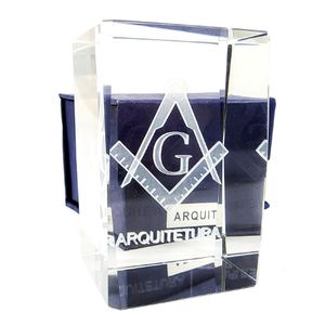 Vidro formato de cubo arquitetura 5x8cm Forbees
