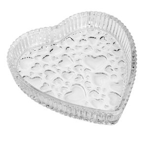 Petisqueira de cristal cute heart 18-5x3-5cm Lyor Coliseu Presentes