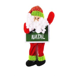 Placa Papai Noel Feliz Natal 15cm Rio de Ouro