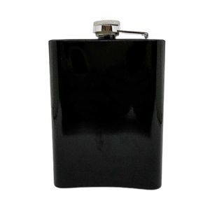 Cantil Porta Bebidas de Metal Preto 200ml Livon