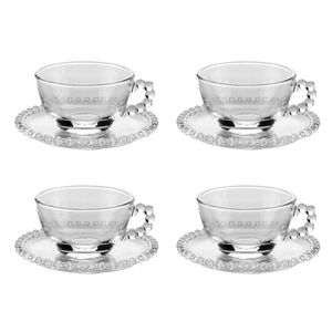 Jogo de Xícaras Pearl 4 Peças 180ml em Cristal Wolff