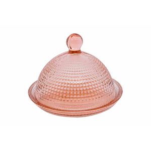 Manteigueira de Vidro Pink Venice 15x12cm Freecom