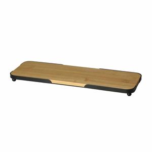 Bandeja Retangular de Bambu C/ Moldura de Metal 30x10x2cm Lyor KeHome