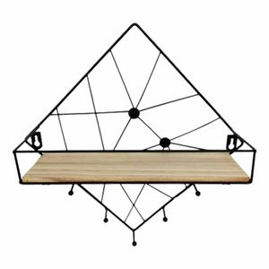 Suporte Prateleira C/ Ganchos Cores Sortidas 34x34cm Metal Amigold