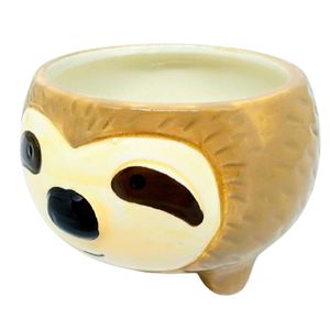 Vaso Cachepot Animais Decorativo 9x7cm em Porcelana Livon
