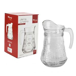 Jarra de vidro Athena 1300ml 14x22cm Rio de Ouro