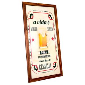 Quadro Porta Tampas em Madeira e Vidro Modelos Sortidos Delta Molduras