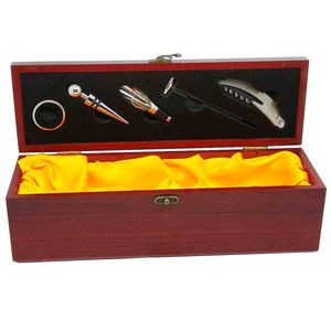 Kit P/ Vinho 6 Peças MDF e Aço Inox UniHome