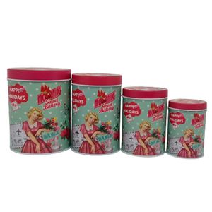 Conjunto de Latas em  Metal 4 Peças Modelos Sortidos Dolce Home