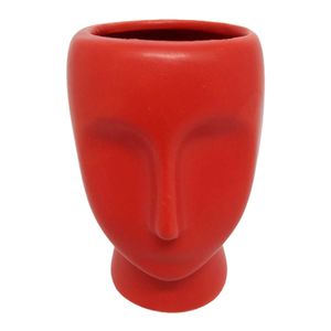 Vaso Face em Cerâmica 10cm Suzan Presentes