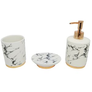 kit Banheiro 3 Peças de Porcelana Amigold