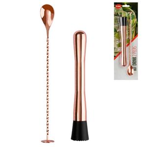 Kit Drink 2 Peças em Aço Inox Rose Gold Clink