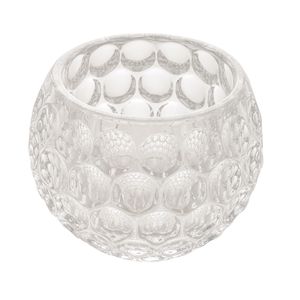 Porta Vela Bolhas 9,5x7,5cm em Cristal Lyor