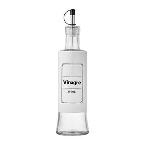 Galheteiro P/ Vinagre 310ml em Vidro e Aço Inox Hauskraft  Hauskraft