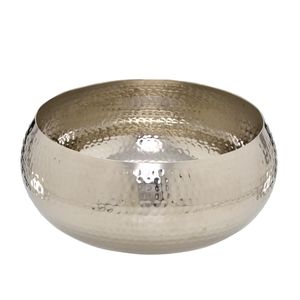 Centro de Mesa Decorativo 24x24x13cm em Metal Silver Mabruk