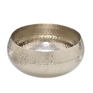Centro de Mesa Decorativo 19x19x10cm em Metal Silver Mabruk