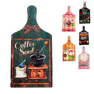 Quadro decorativo tábua sortido mdf 35cm Interponte