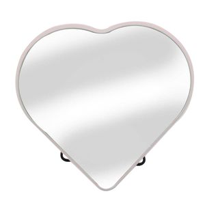 Espelho de Mesa Decorativo Moldura Coração 16x17cm em Metal InterPonte