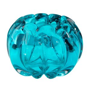 Vaso Murano Azul em Vidro Fullfit