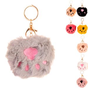 Chaveiro Pompom Patinha 8,5cm Colorido Multiart