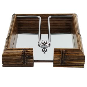 Porta Guardanapo Espelhado 15x15cm Bambu Decorex