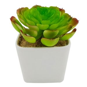 Vaso C/ Planta Artificial Decorativo 8x7cm em Cerâmica Livon