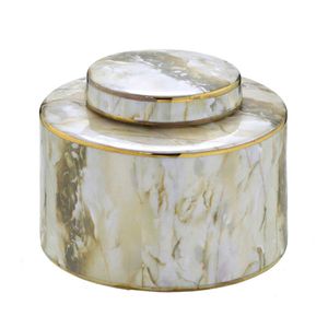 Potiche Decorativo de Cerâmica 17,6x17,6x15,7cm Mabruk