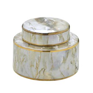 Potiche Decorativo de Cerâmica 16x16x11cm Mabruk