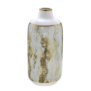 Vaso Decorativo de Cerâmica 15,2x15,2x33,5cm Mabruk