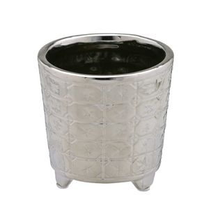 Vaso Decorativo de Cerâmica 10,5x10,5x10cm Mabruk