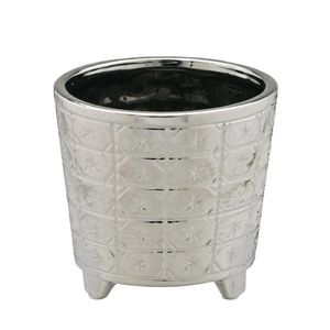 Vaso Decorativo de Cerâmica 13,5x13,5x12,5cm Mabruk