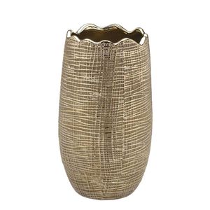 Vaso Decorativo de Cerâmica 17,5x17,5x31,5cm Mabruk