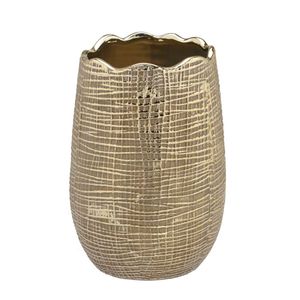 Vaso Decorativo de Cerâmica 15,5x15,5x23cm Mabruk