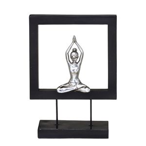 Mulher Ioga Decorativa 19x5x27cm Resina Mabruk  Mabruk